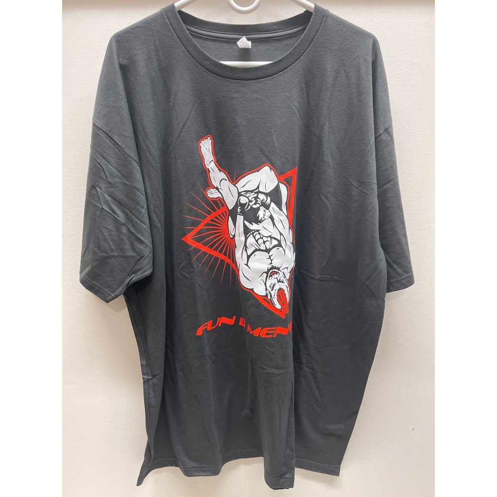 Fun D Mental MMA Graphic T-Shirt Mens 3X Charcoal Gray Organic Cotton BJJ Tee